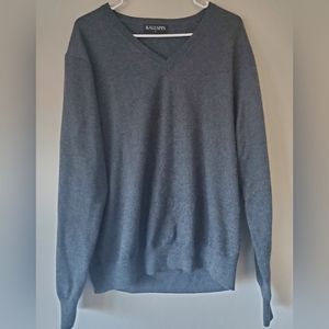 Men's Kallspin Cashmere and Wool Blend V-Neck Sweater Size Large